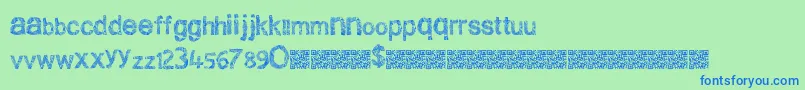 Cleanscratch Font – Blue Fonts on Green Background