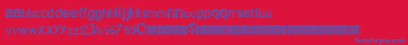 Cleanscratch Font – Blue Fonts on Red Background