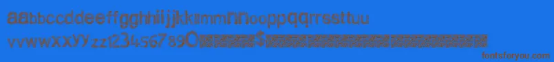 Cleanscratch Font – Brown Fonts on Blue Background