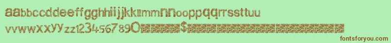 Cleanscratch Font – Brown Fonts on Green Background