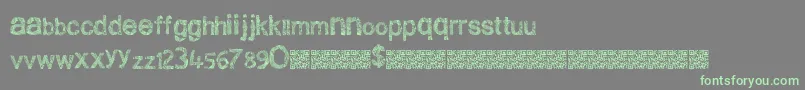 Cleanscratch Font – Green Fonts on Gray Background