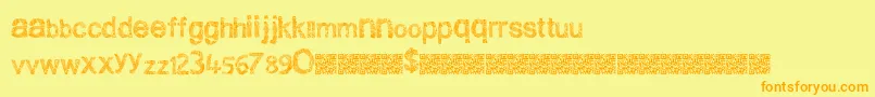 Cleanscratch Font – Orange Fonts on Yellow Background