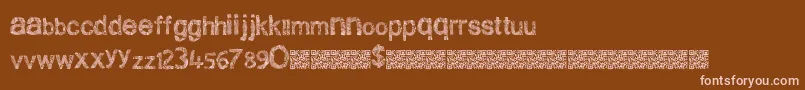 Cleanscratch-Schriftart – Rosa Schriften auf braunem Hintergrund