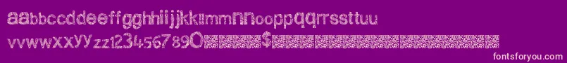 Cleanscratch Font – Pink Fonts on Purple Background
