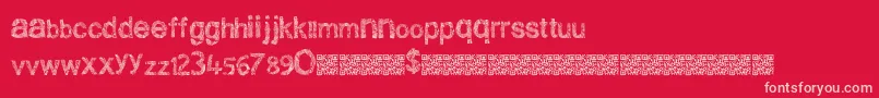 Cleanscratch Font – Pink Fonts on Red Background