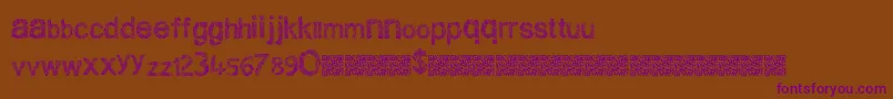 Cleanscratch Font – Purple Fonts on Brown Background