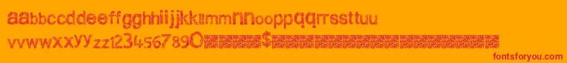 Cleanscratch Font – Red Fonts on Orange Background