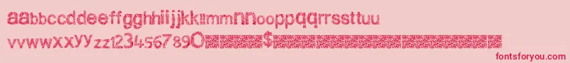 Cleanscratch Font – Red Fonts on Pink Background