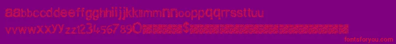 Cleanscratch Font – Red Fonts on Purple Background