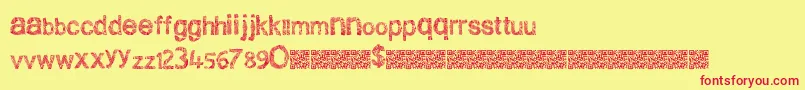 Cleanscratch Font – Red Fonts on Yellow Background