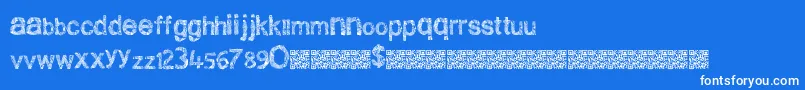 Cleanscratch Font – White Fonts on Blue Background