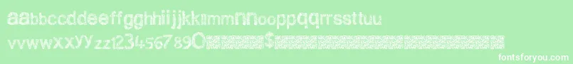 Шрифт Cleanscratch – белые шрифты на зелёном фоне