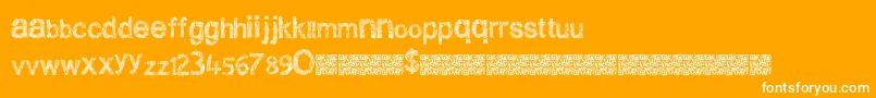 Cleanscratch Font – White Fonts on Orange Background