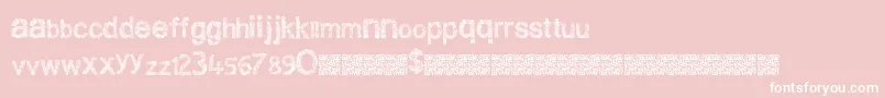 Cleanscratch Font – White Fonts on Pink Background