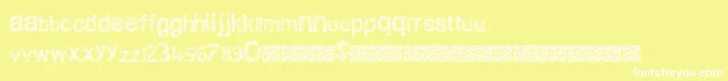 Cleanscratch Font – White Fonts on Yellow Background