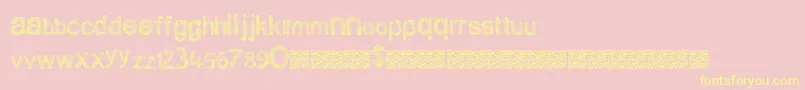 Cleanscratch Font – Yellow Fonts on Pink Background