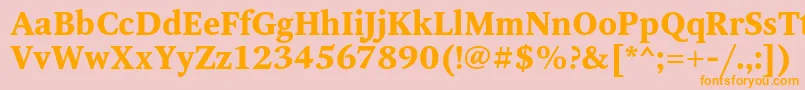 OctavaBold Font – Orange Fonts on Pink Background