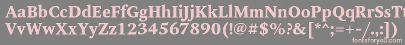 OctavaBold Font – Pink Fonts on Gray Background