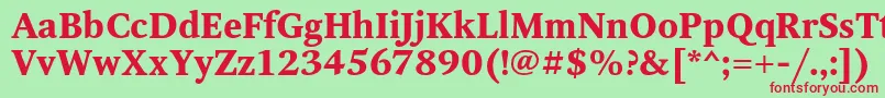 OctavaBold Font – Red Fonts on Green Background