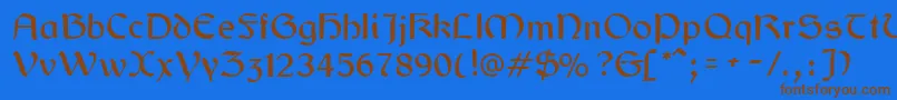 Más sobre la fuente Gaelic fuente Gaelic – Fuentes Marrones Sobre Fondo Azul