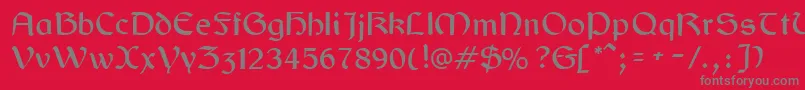 More about Gaelic Font Gaelic Font – Gray Fonts on Red Background