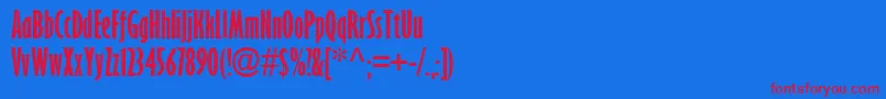 GillSansMtExtCondensedBold Font – Red Fonts on Blue Background