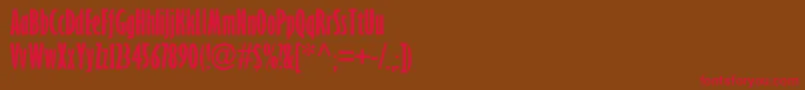 GillSansMtExtCondensedBold Font – Red Fonts on Brown Background