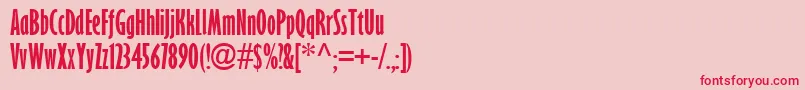 GillSansMtExtCondensedBold Font – Red Fonts on Pink Background