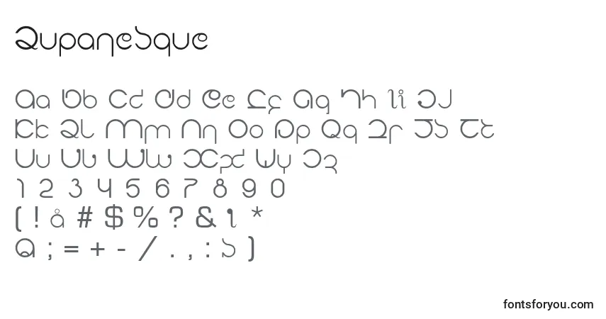 A fonte Lupanesque – alfabeto, números, caracteres especiais