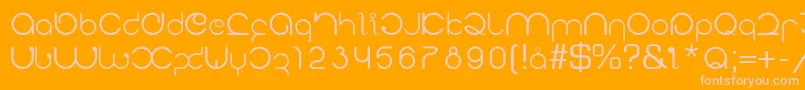 Lupanesque Font – Pink Fonts on Orange Background