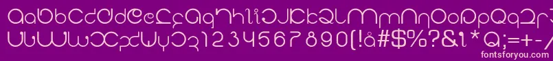 Lupanesque Font – Pink Fonts on Purple Background