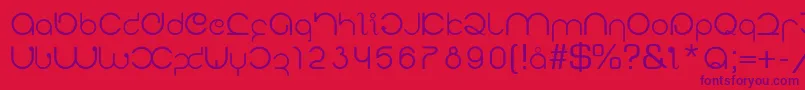 Lupanesque Font – Purple Fonts on Red Background