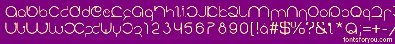 Lupanesque Font – Yellow Fonts on Purple Background