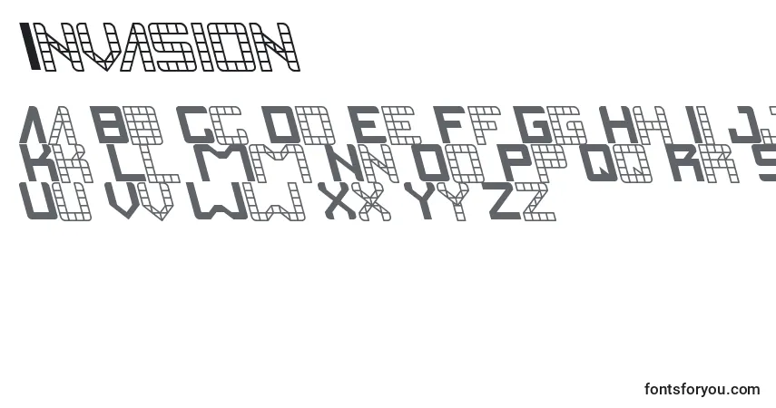 Invasion Font – alphabet, numbers, special characters