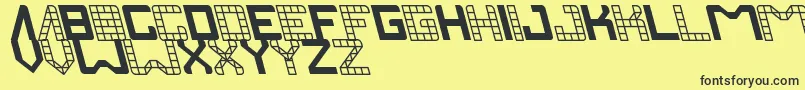 フォントInvasion – 黒い文字の黄色い背景