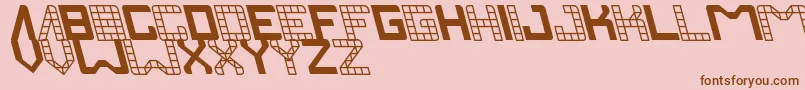 Invasion Font – Brown Fonts on Pink Background