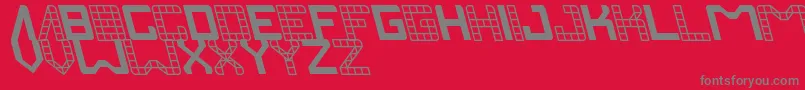 Invasion Font – Gray Fonts on Red Background