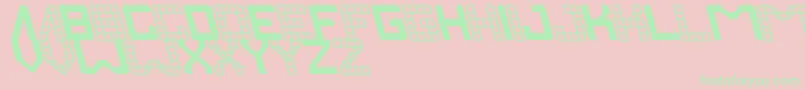 Czcionka Invasion – zielone czcionki na różowym tle