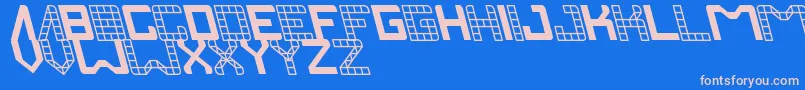 フォントInvasion – ピンクの文字、青い背景