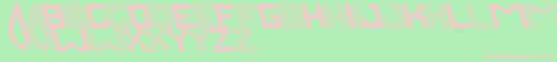 Invasion Font – Pink Fonts on Green Background