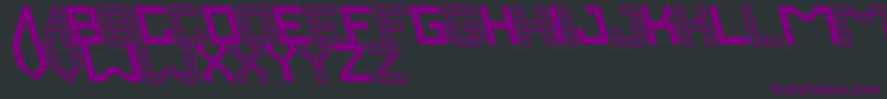 Invasion Font – Purple Fonts on Black Background