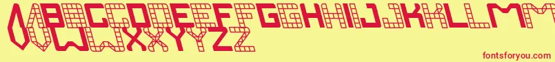Invasion Font – Red Fonts on Yellow Background