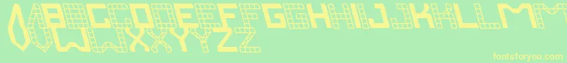 Invasion Font – Yellow Fonts on Green Background