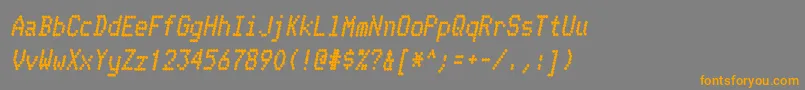 TelidoninkhvItalic Font – Orange Fonts on Gray Background