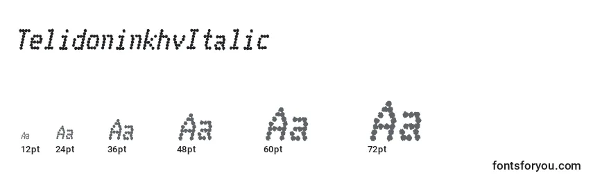 Размеры шрифта TelidoninkhvItalic