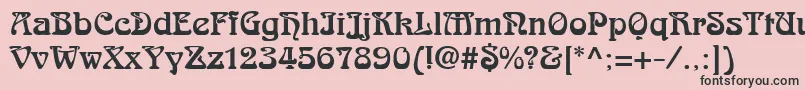 ArabikdbNormal Font – Black Fonts on Pink Background