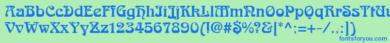 フォントArabikdbNormal – 青い文字は緑の背景です。