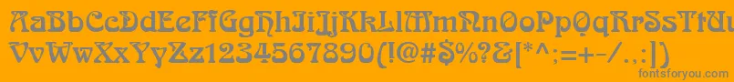 フォントArabikdbNormal – オレンジの背景に灰色の文字