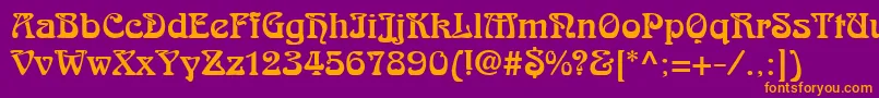 Шрифт ArabikdbNormal – оранжевые шрифты на фиолетовом фоне