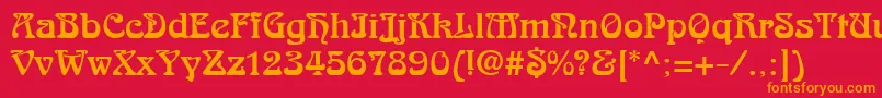 Шрифт ArabikdbNormal – оранжевые шрифты на красном фоне